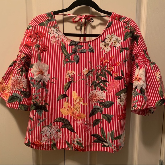 Zara Basic floral blouse - Picture 6 of 9